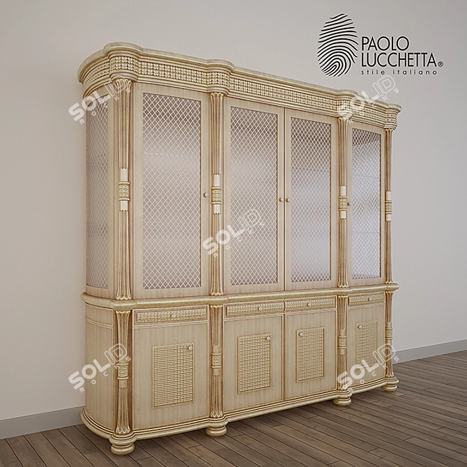 Elegant Wooden Showcase: Sasha/DY.060.04 3D model image 2