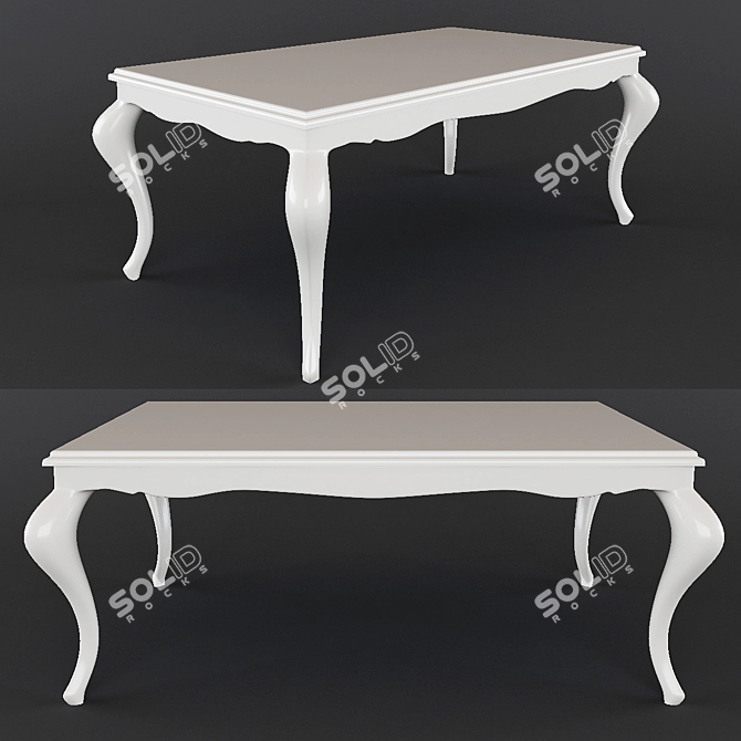 Elegant Classic Table 3D model image 1