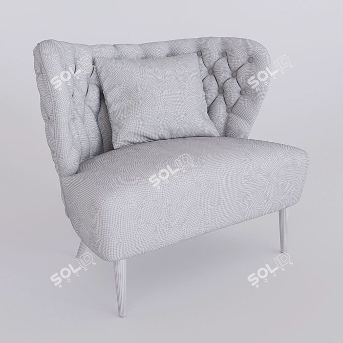 Fado-inspired Armchair 3D model image 3