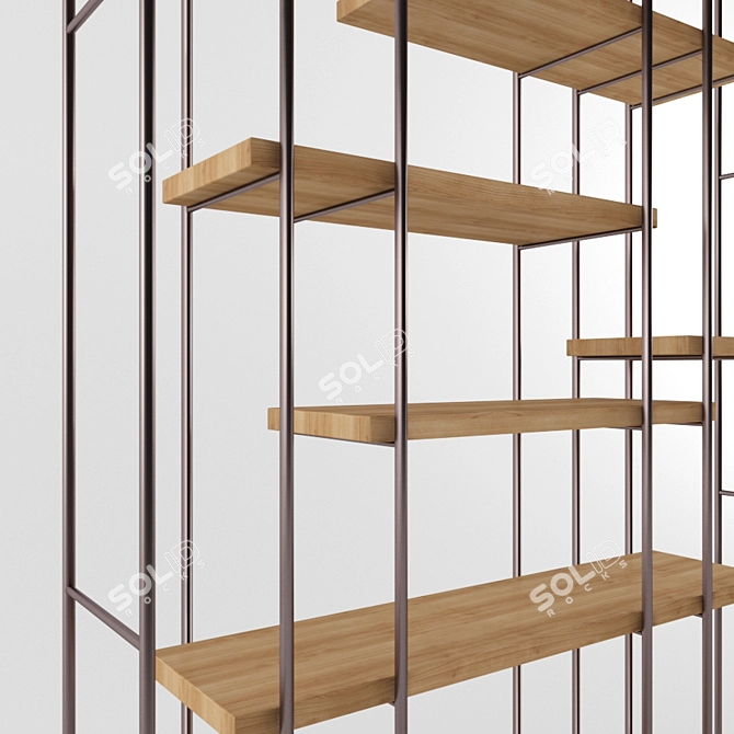 Henge Cage B: Stylish, Functional Shelf 3D model image 2