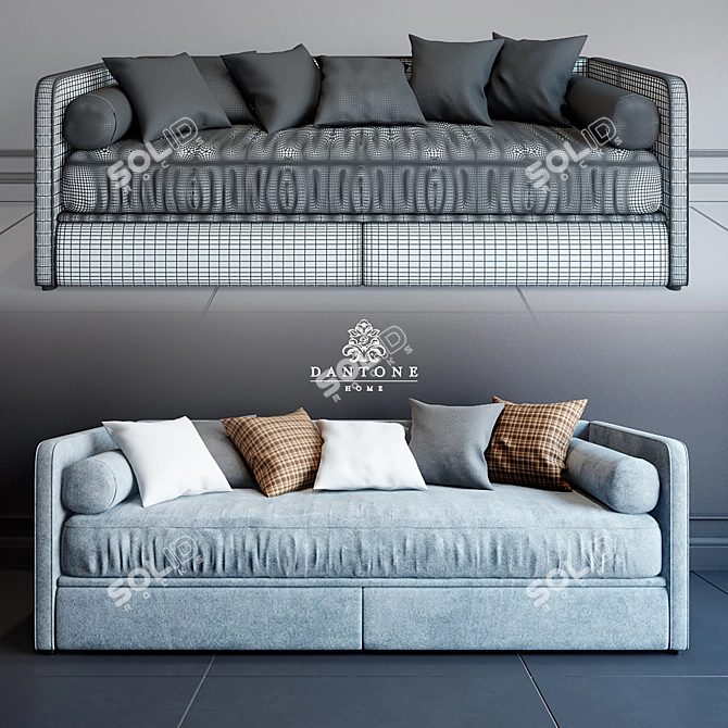 Ripley Dantone Sofa Bed: Comfortable & Space-saving 3D model image 1