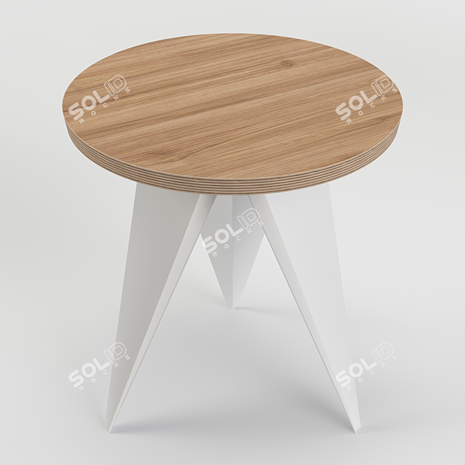 Elegant Oak Coffee Table 3D model image 1