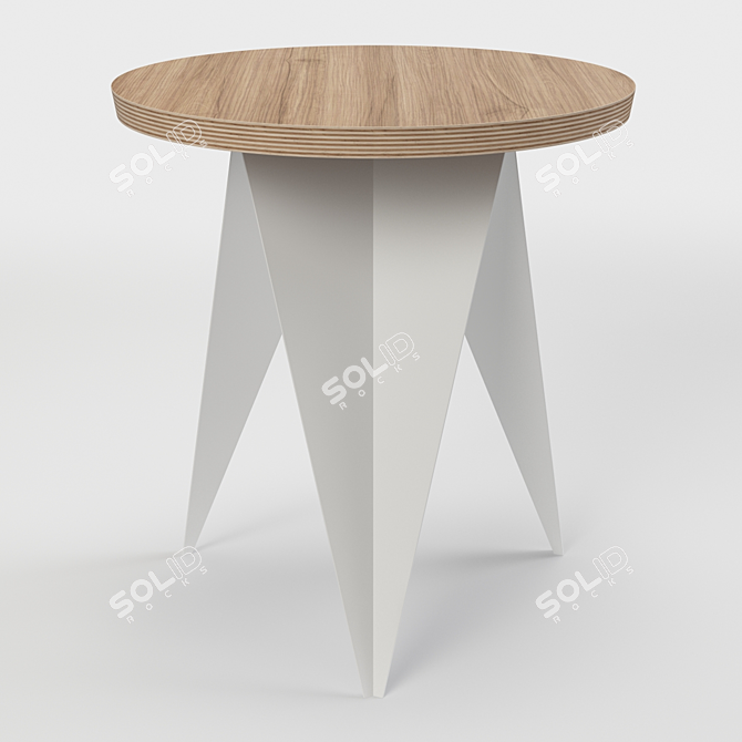 Elegant Oak Coffee Table 3D model image 2