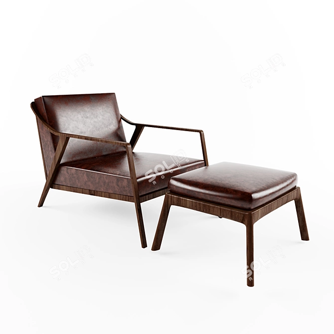  Modern Arm Chair 3D Model 3D model image 1