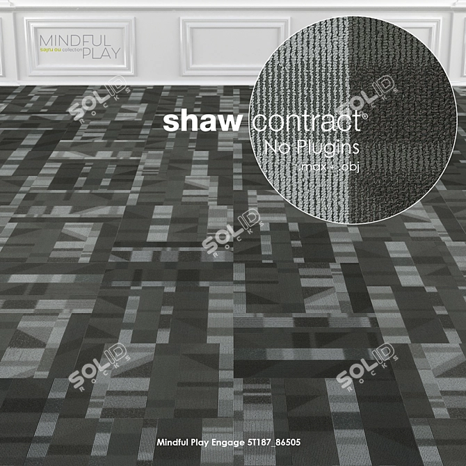 Engage Your Space with Shaw Mindful Play Carpet 3D model image 1