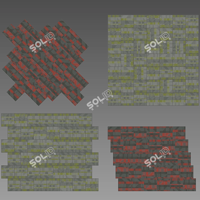 Vibrant Playful Shaw Carpet 3D model image 3