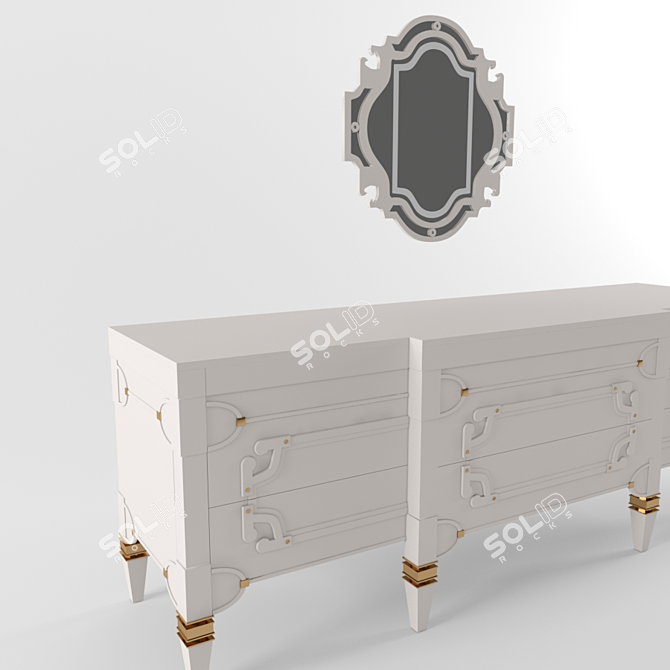 Luxury Windsor Console: Exquisite Design & Superior Craftsmanship 3D model image 2