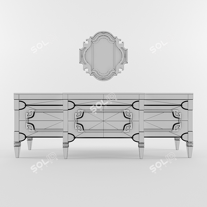 Luxury Windsor Console: Exquisite Design & Superior Craftsmanship 3D model image 3