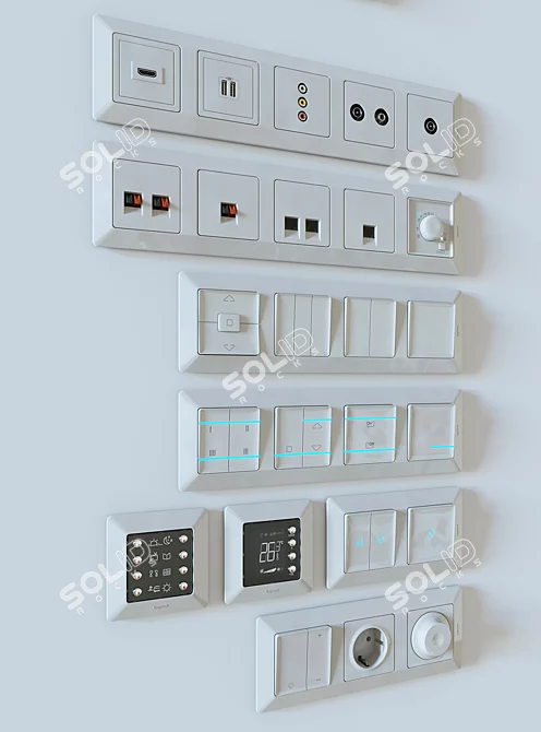 Title: Legrand Valena Life Switches & Sockets 3D model image 3