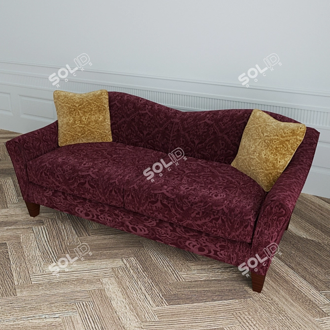 Elegant Demi Sofa: Stylish Comfort 3D model image 1