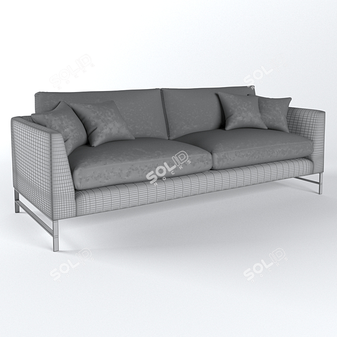 Elegant Genesis Sofa: Crate&Barrel 3D model image 3