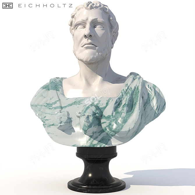 Luxurious Eichholtz Marble Statue 3D model image 1