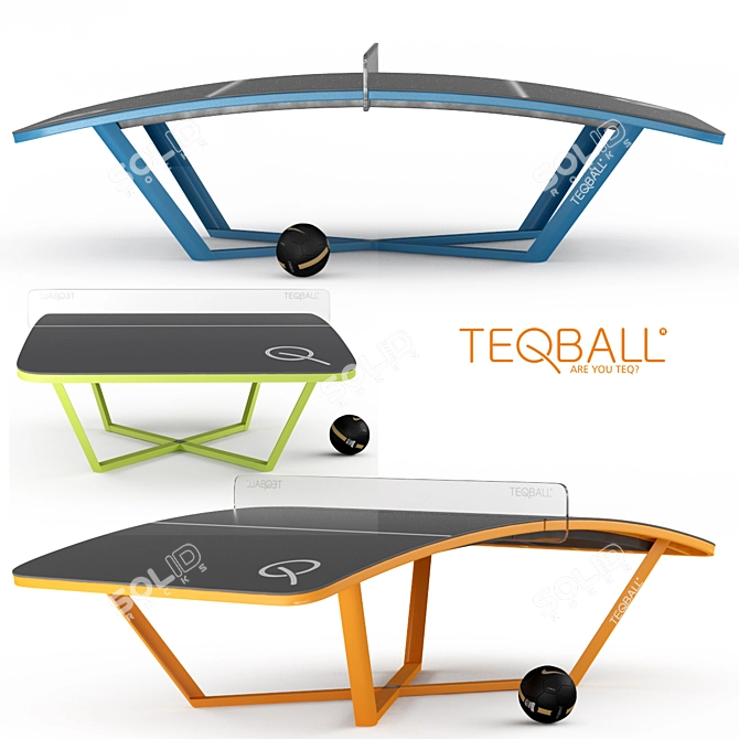 Ultimate Teqball Board: Football-inspired Sporting Equipment 3D model image 1