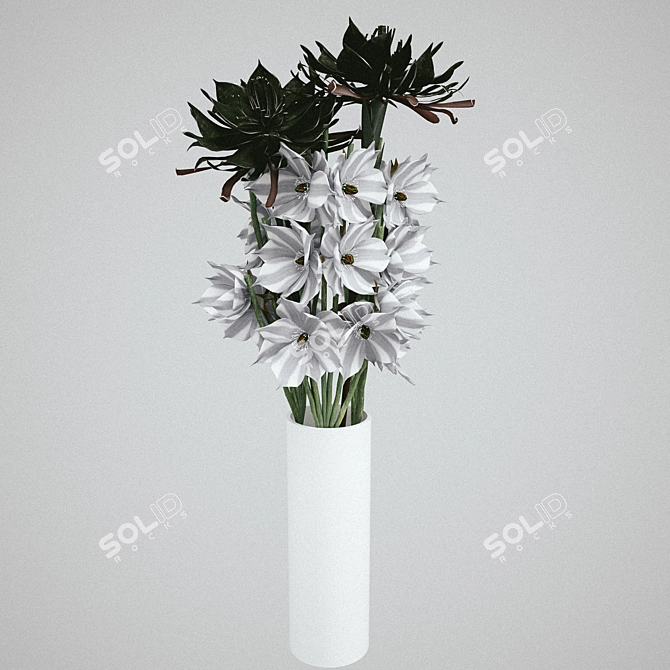 Elegant Narcissus Vase - Limited Edition 3D model image 2