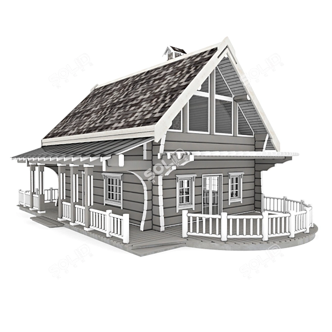Lafete Log Residential Building 3D model image 1