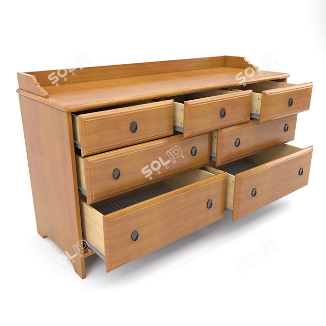 Elegant IKEA Leksvik Com-mode 3D model image 1