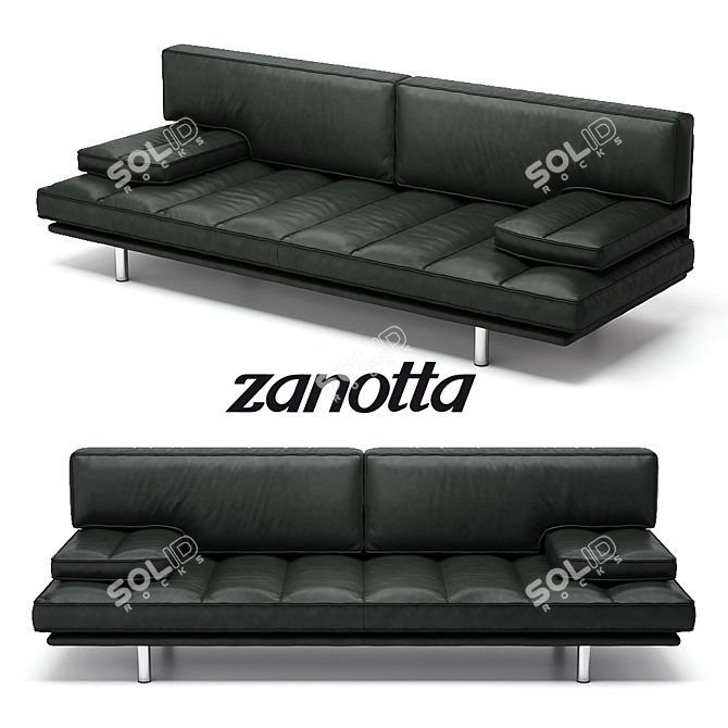 Milano Sofa: Modern, Stylish, and Comfortable 3D model image 1