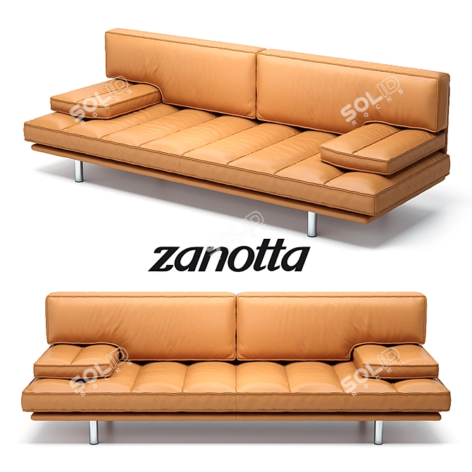 Milano Sofa: Modern, Stylish, and Comfortable 3D model image 2