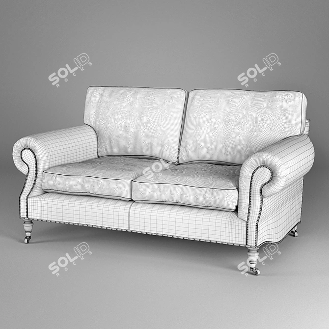 Luxurious HALO Balmoral 2 Seater Sofa 3D model image 2