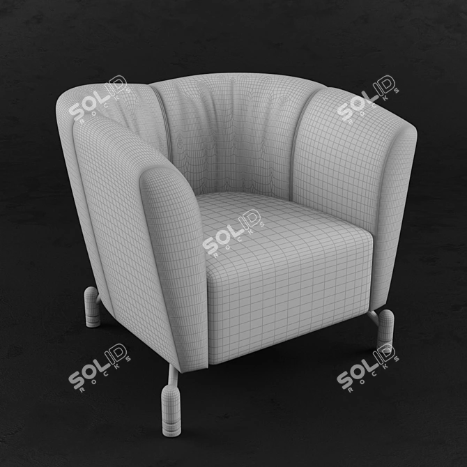 Modern Nicca Armchair 3D model image 2