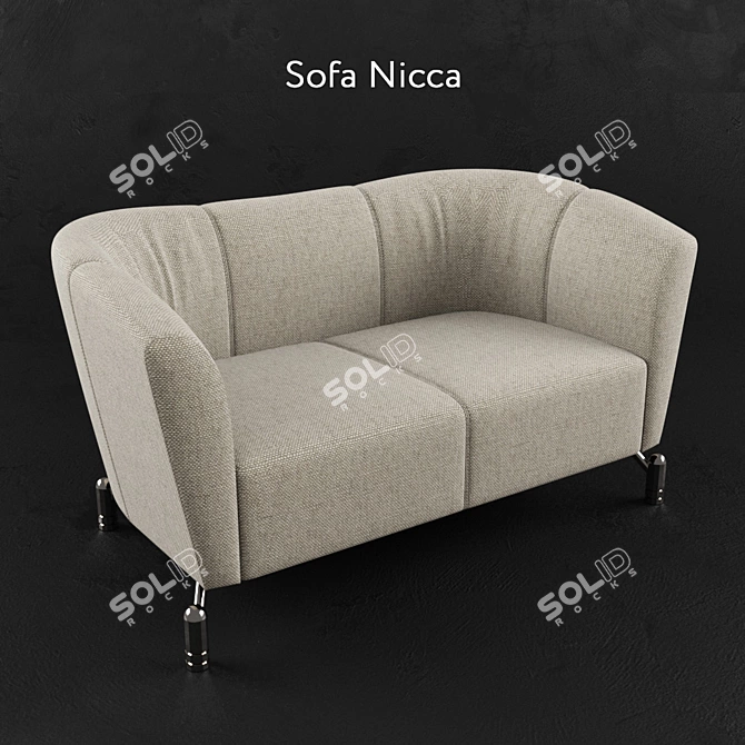 Unital Nicca Sofa: Modern Style, 1450x860x800 3D model image 1