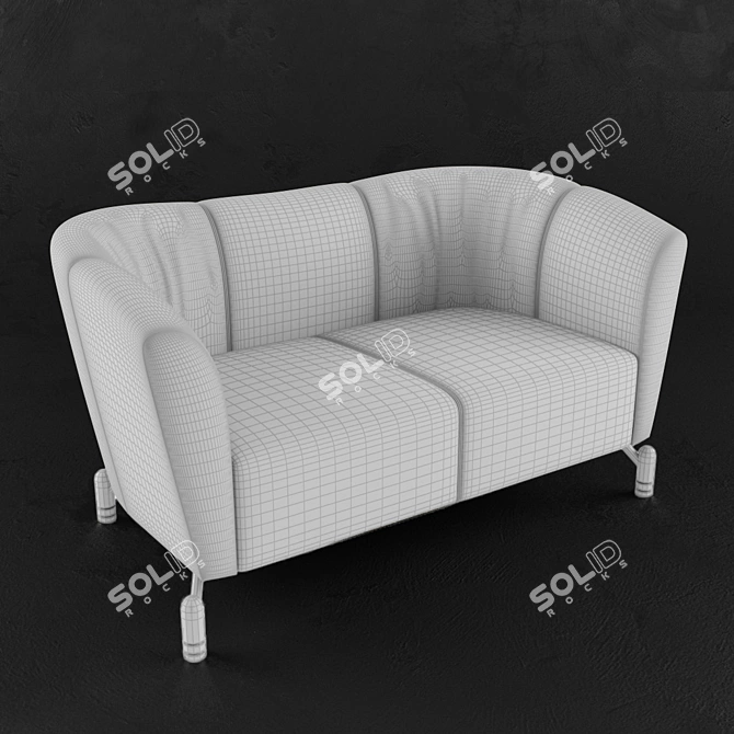 Unital Nicca Sofa: Modern Style, 1450x860x800 3D model image 2