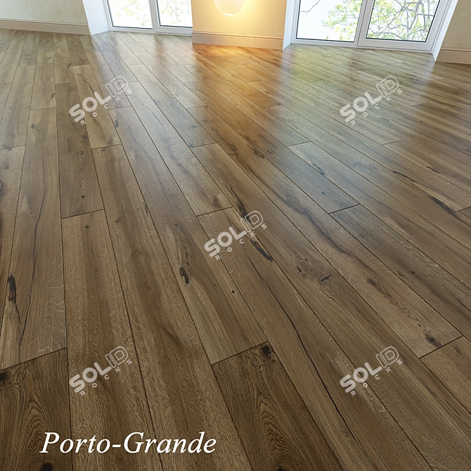 Vintage Oak Flooring Collection: Barlinek 3D model image 2