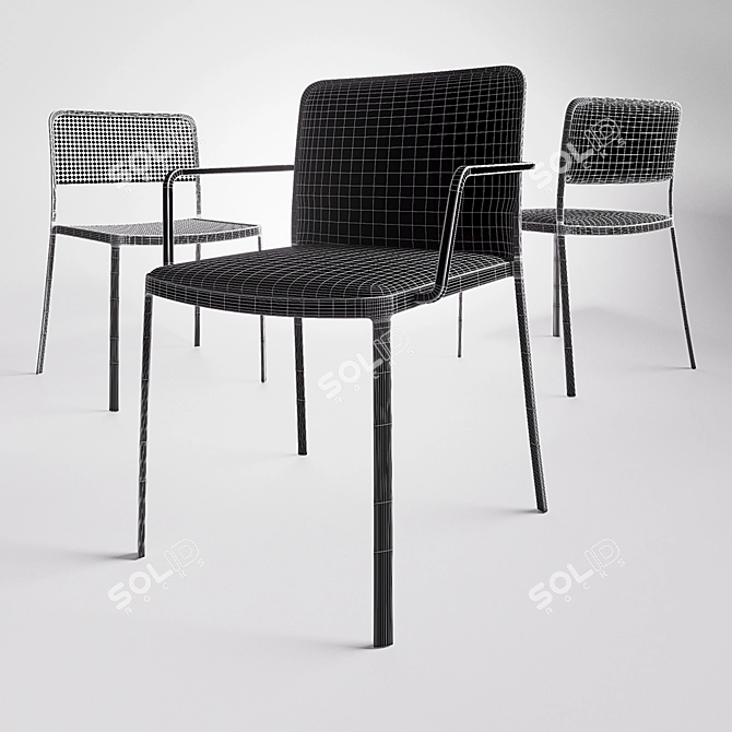 Kartell Audrey Chairs: Modern Polygonal Design 3D model image 3