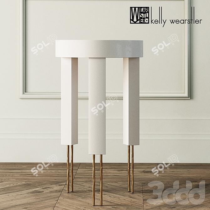 Modern Elegance: Melange Side Table by Kelly Wearstler 3D model image 2