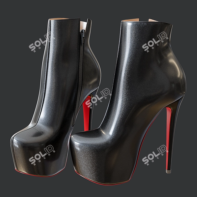 Daf Booty: Striking Louboutin Booties 3D model image 1