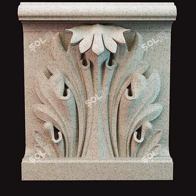 Ornate Acanthus Decorations 3D model image 2