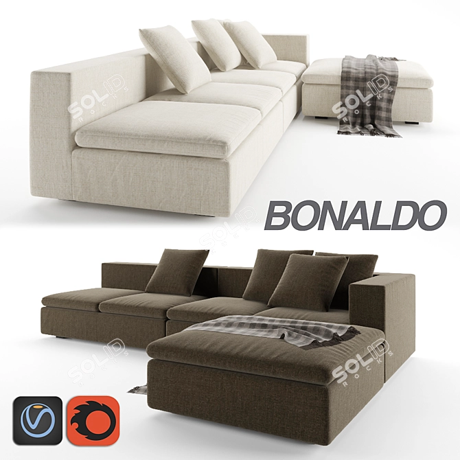 Bonaldo Land Sofa: Modern and Elegant Comfort 3D model image 1