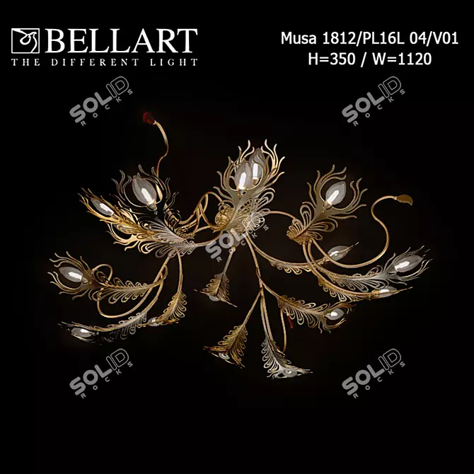 Title: Elegant Bellart Musa Pendant Light 3D model image 1