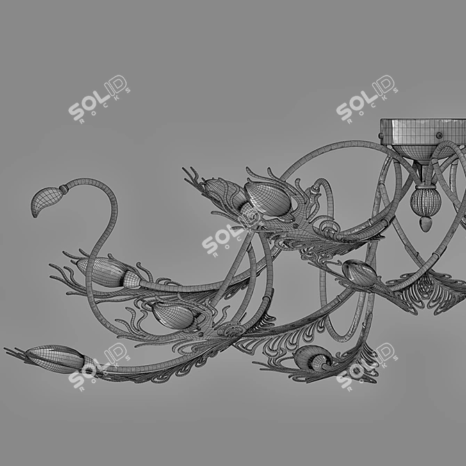 Title: Elegant Bellart Musa Pendant Light 3D model image 3