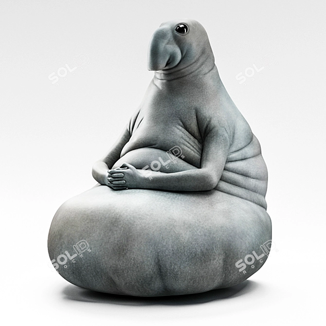 Quirky Homunculus Sculpture for Your Home 3D model image 2