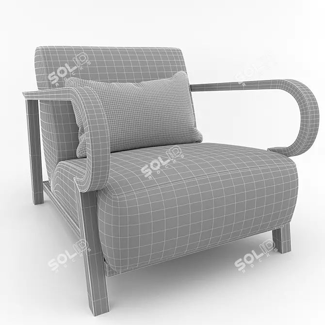 Lotus Armchair by Costantini Pietro 3D model image 3