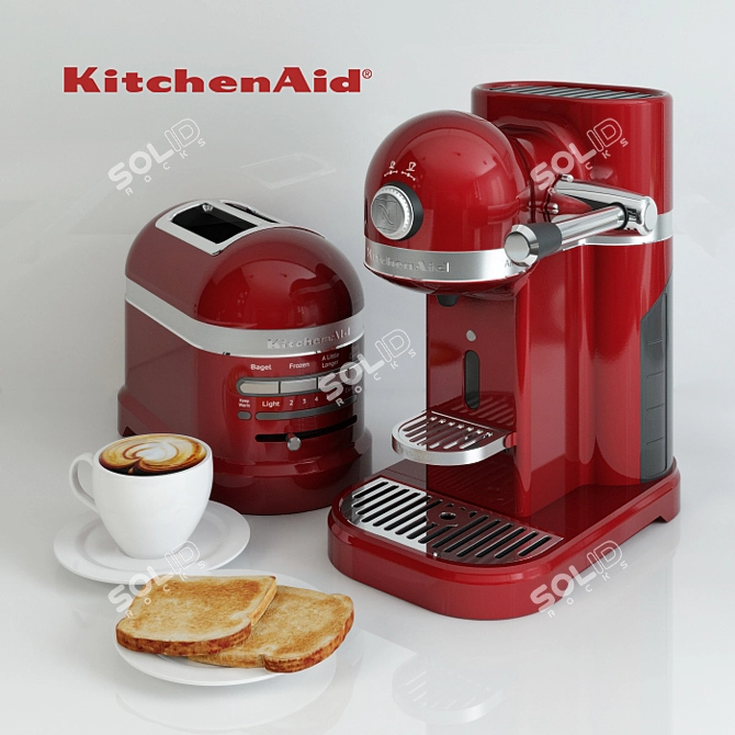 KitchenAid Artisan Coffee Maker & Toaster 3D model image 1