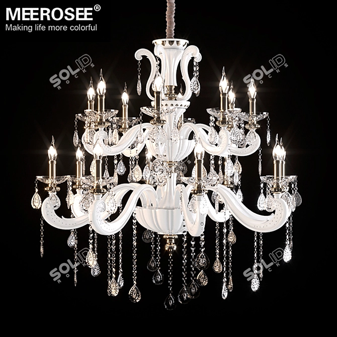 Elegant MEEROSEE Chandelier 3D model image 1