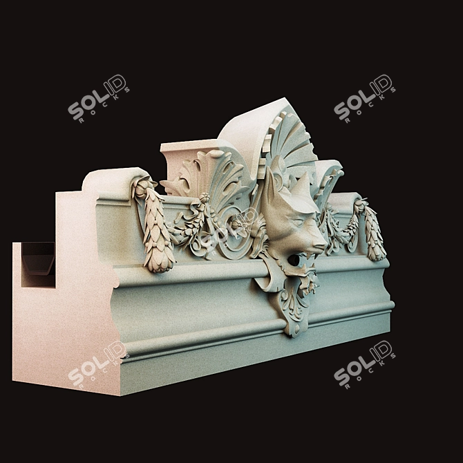 Gargoyle Rain Spout Head 3D model image 2