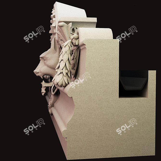 Gargoyle Rain Spout Head 3D model image 3