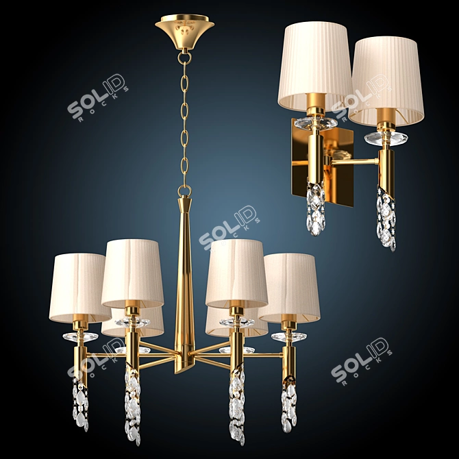 Elegant Tiffany Lighting Collection 3D model image 1