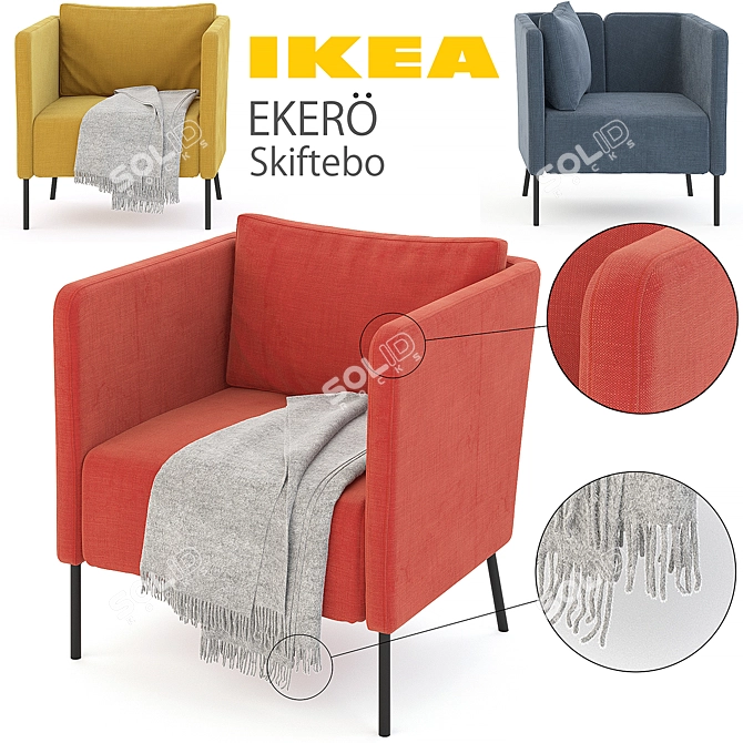 Stylish and Versatile IKEA EKERÖ Set 3D model image 1