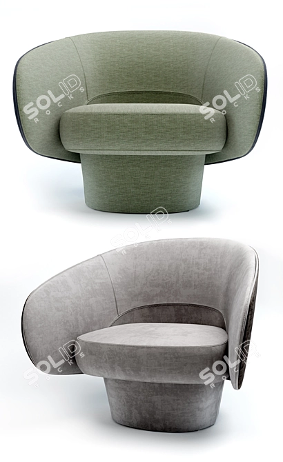 ROC Armchair: German Quality 3D model image 2