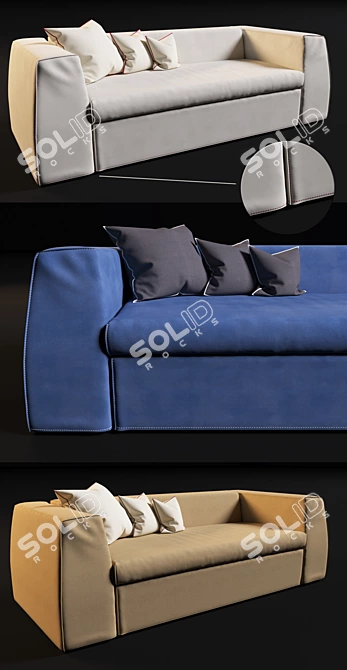 Vibieffe 3000 George: Chic and Comfy Sofa 3D model image 2