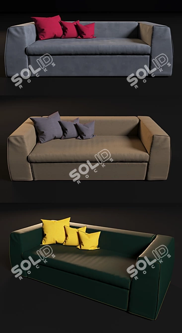 Vibieffe 3000 George: Chic and Comfy Sofa 3D model image 3