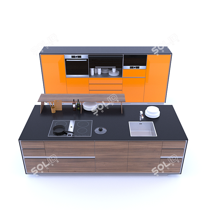 Kitchen Island Studio by TEAM7 3D model image 1