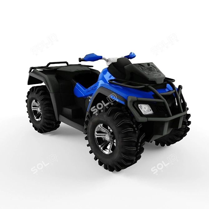 Powerful 649.6cc Off-Road ATV 3D model image 1
