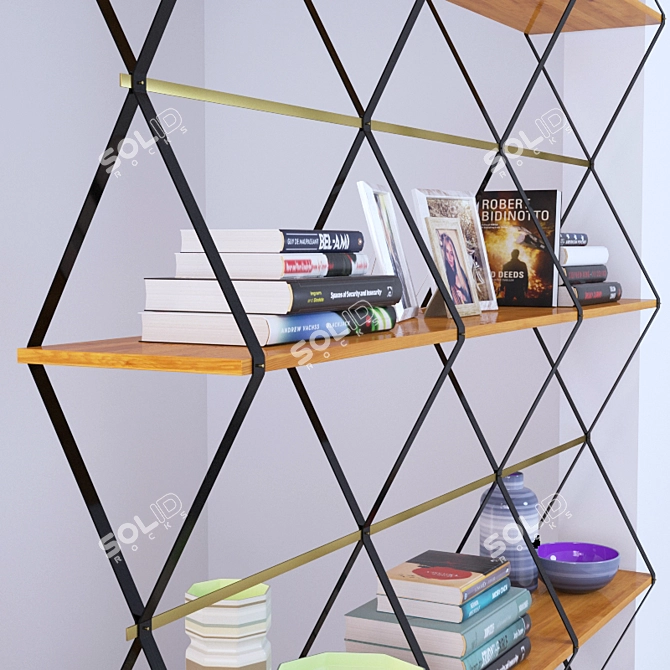 Romboidale Bookshelf 3D model image 2