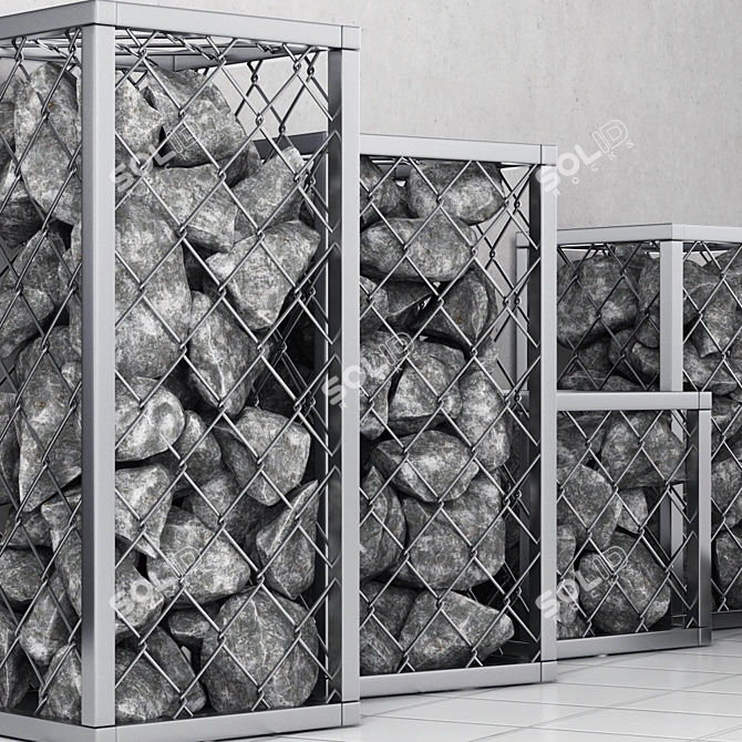 Rockstone Gabion: Strong and Durable 3D model image 2
