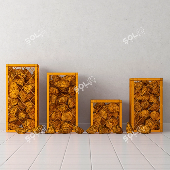 Rockstone Gabion: Strong and Durable 3D model image 3